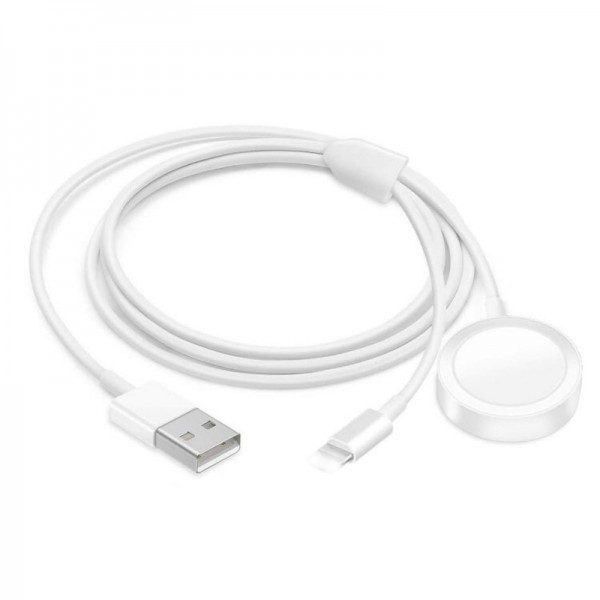 Cablu wireless, incarcare magnetica, Apple 2 in 1 pentru iWatch, iPhone si