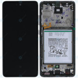 Samsung Galaxy A52 5G (SM-A525F SM-A526B) Capacul frontal al modulului de afișare + LCD + digitizer + baterie negru grozav GH82-25229A