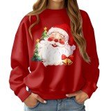 Tricou de Crăciun pentru femei cu Santa, m&acirc;neci lungi, casual &ndash; S