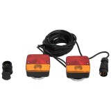 Lumini pentru remorcă 2 buc bec clasic 12 V roșu 10,5x7,5x10 cm