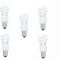 SET 5 becuri fluorescent Panasonic, soclu E27, putere 8W, forma spirala, lumina alb calda, alimentare 220 - 240 V, &quot;EFD8E27HD3E-5&quot; (timbru verde 2.25