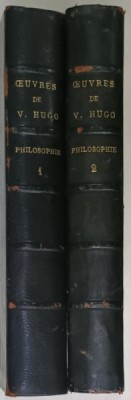 OEUVRES COMPLETES de VICTOR HUGO , PHILOSOPHIE , VOL. I - II , gravures a l &amp;#039;eau forte d &amp;aacute;pres FRANCOIS FLAMENG , 1908 foto