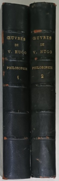 OEUVRES COMPLETES de VICTOR HUGO , PHILOSOPHIE , VOL. I - II , gravures a l &#039;eau forte d &aacute;pres FRANCOIS FLAMENG , 1908
