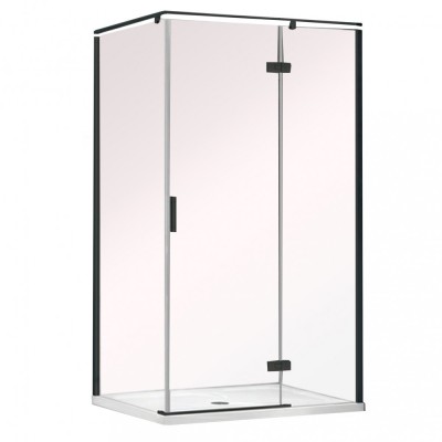 Palmaria este o cabină de duș de colț dreapta, cu ușă batantă și finisaj Easy Clean, fără cădiță de duș. foto