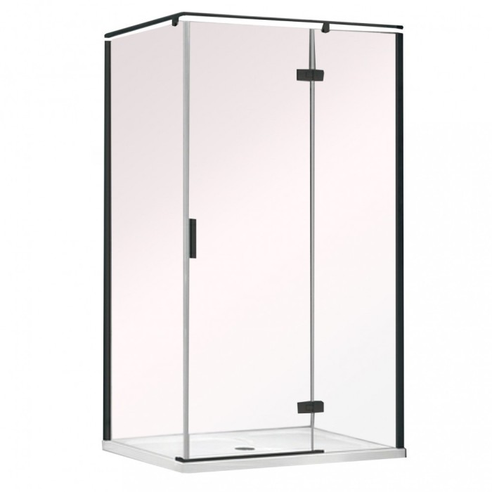 Palmaria este o cabină de duș de colț dreapta, cu ușă batantă și finisaj Easy Clean, fără cădiță de duș.