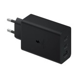 Incarcator retea Samsung Power Adapter Trio 65W, T6530, 1M Type-C Cable, Black