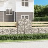 VidaXL Coș gabion arcuit, 100x50x120/140 cm, fier galvanizat 153436