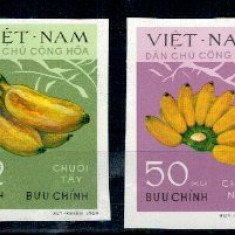 Vietnam Nord 1970 - Banane, fructe, serie ndt neuzata