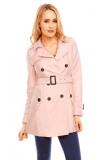 U596-5 Palton casual cu nasturi si centura in talie, M/L, S/M