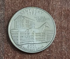 M3 C50 - Quarter dollar - sfert dolar - 2001 - Kentucky - D - America USA