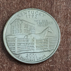 M3 C50 - Quarter dollar - sfert dolar - 2001 - Kentucky - D - America USA