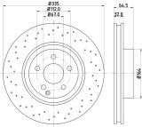 Disc frana MERCEDES S-CLASS (W221) (2005 - 2013) KRIEGER 0950004152