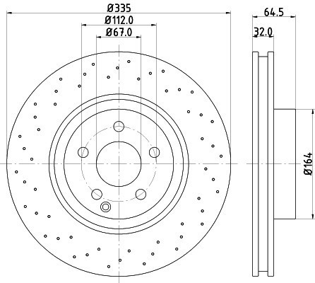 Disc frana MERCEDES S-CLASS (W221) (2005 - 2013) KRIEGER 0950004152