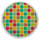 Cumpara ieftin Prosop de plaja Multicolor Squares, Oyo Concept, &Oslash;150 cm, policoton, multicolor