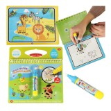 Carte de colorat pentru copii, marker magic cu apa, model animale