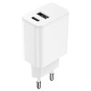 Incarcator retea usb-c +usb a fast charging 20w - alb, Generic
