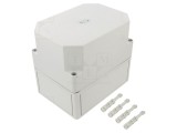 Carcasă universală din policarbonat, IP66, gri, 130 x 180 x 165 mm