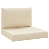 Cumpara ieftin Perne pentru canapea din paleti, 2 buc., bej, material textil