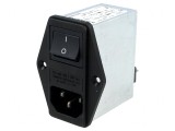 Conector AC soclu tată 4A 250VAC IEC 60320