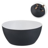 Set Ghiveci Flori Plastic Antracit cu Drenaj și Picioare, CMCLASS