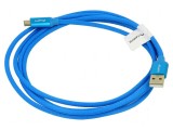 Cablu USB 2.0 A la micro B 1,8m aurit Fire: Cu
