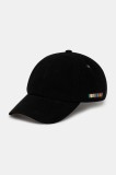 Paul Smith șapcă din piele &icirc;ntoarsă culoarea negru, M1A-987DT-T660