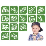 Set sabloane pentru Pictura Vehicule, 15 Modele pentru Copii