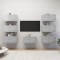 vidaXL Comode TV, 7 buc., gri beton, 30,5x30x60 cm, PAL