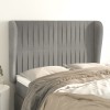 VidaXL Tăblie de pat cu aripioare gri deschis 147x23x118/128cm catifea 3118242
