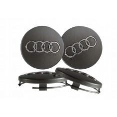 Plăcuțe pentru embleme Audi 60 mm Set de 4 bucăți Grafit