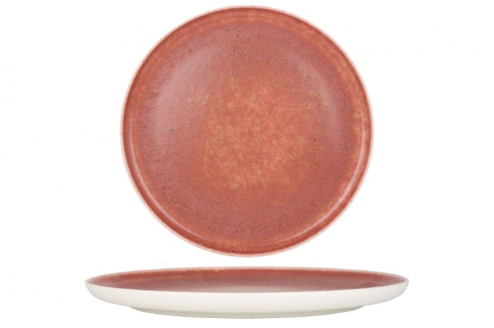 Rinart Farfurie pentru cină - Rosa - Porţelan - 28 cm - set de 6