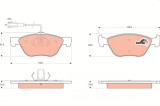 TRW GDB1445 COTEC set placute frana,frana disc