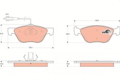 TRW GDB1445 COTEC set placute frana,frana disc