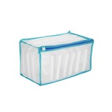 Cumpara ieftin Sac pentru spalat incaltamintea cu pad-uri din spuma pentru protectie in masina de spalat si uscator, 33x19x19cm, Albastru