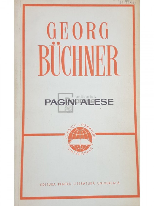 Georg Buchner - Pagini alese (editia 1967)