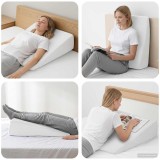 vidaXL Perna wedge Simplu Alb 69 x 64 x 19 cm Spumă cu Memorie 42020204