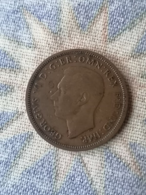 Half penny 1937 britania foto