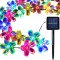 Set 2 x Instalatie cu incarcare Solara de Gradina Flori de Cires cu 50 LED-uri, multicolor, 5 metri, BZRSH