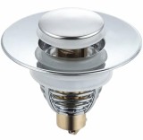 Dop scurgere chiuveta universal cu click, otel inoxidabil, 62 mm, argintiu