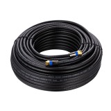 Cablu TV Hoff, coaxial, RG6, cu conector tata - tata, 10 m, negru