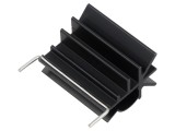 Radiator extrudat cu aripioare TO220 neagră - dimensiuni 35mm x 20mm