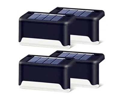 Set 4 x lampi solare, LED, maro, pentru scari, gard, balustrada foto