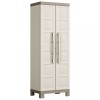 Dulap Keter Excellence Bej/Taupe, 182 cm, 4 rafturi reglabile, 65x45x182 cm, Plastic, Depozitare Sigura