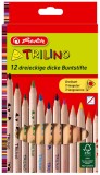 Set 12 creioane colorate - Trilino | Herlitz