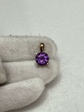 PANDANTIV AUR 8K (333) + AMETIST = 4CT + 4 Diamante - Germany - Vintage !, 9K