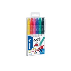 Set 6 carioci Frixion Colors Pilot 2.5 mm varf mediu culori asortate Set carioci Pilot Frixion Colors 6 culori