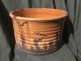 Vaza din ceramica de atelier ( studio pottery ) realizata manual de SSL Ceramics USA !
