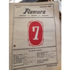 Flamura - Literara Sociala Artistica - Anul I Nr. 7 - Octombrie 1922