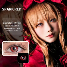 Lentile de contact colorate diverse modele cosplay - SPARK RED