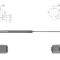 Amortizor capota spate, echilibror haion Ford B-Max, 08.2012-, Stanga = Dreapta, Lungime, Cursa, Forta: 554 mm, 239 mm, 550 N